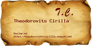 Theodorovits Cirilla névjegykártya
